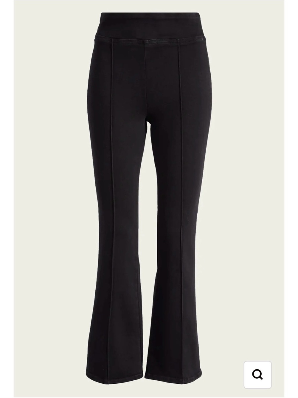 Frame jetset crop mini boot pull on black jeans 2